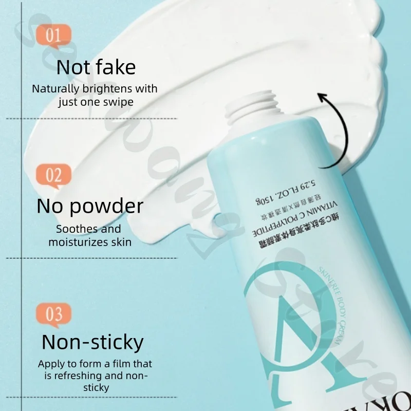 O'KADY Body Cream brightens skin, hides pores, has a silky, non-sticky texture, moisturizes and moisturizes the whole body