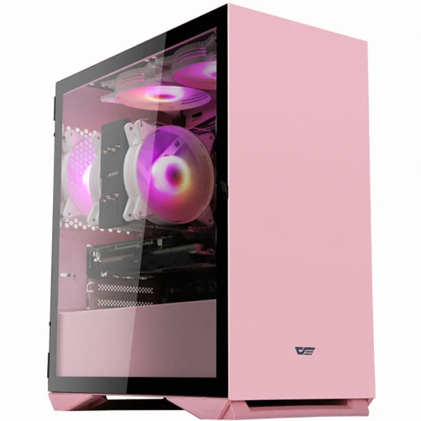 DarkFlash DLM22 RGB reinforced glass pink Mini Tower