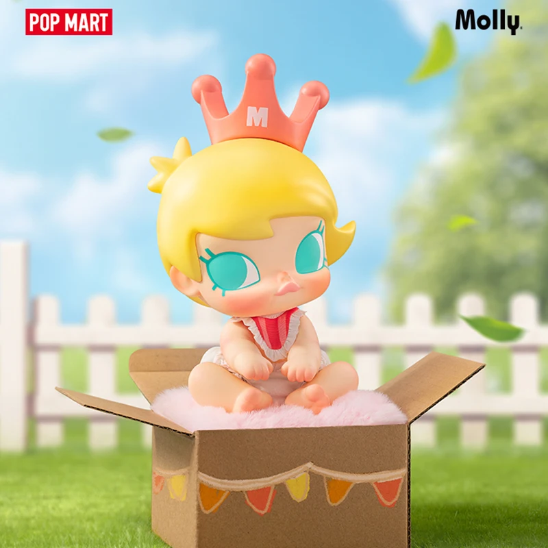 POPMART Baby Molly Blow The Wind Doll Cute Anime Figure Desktop Ornaments Collection Gift