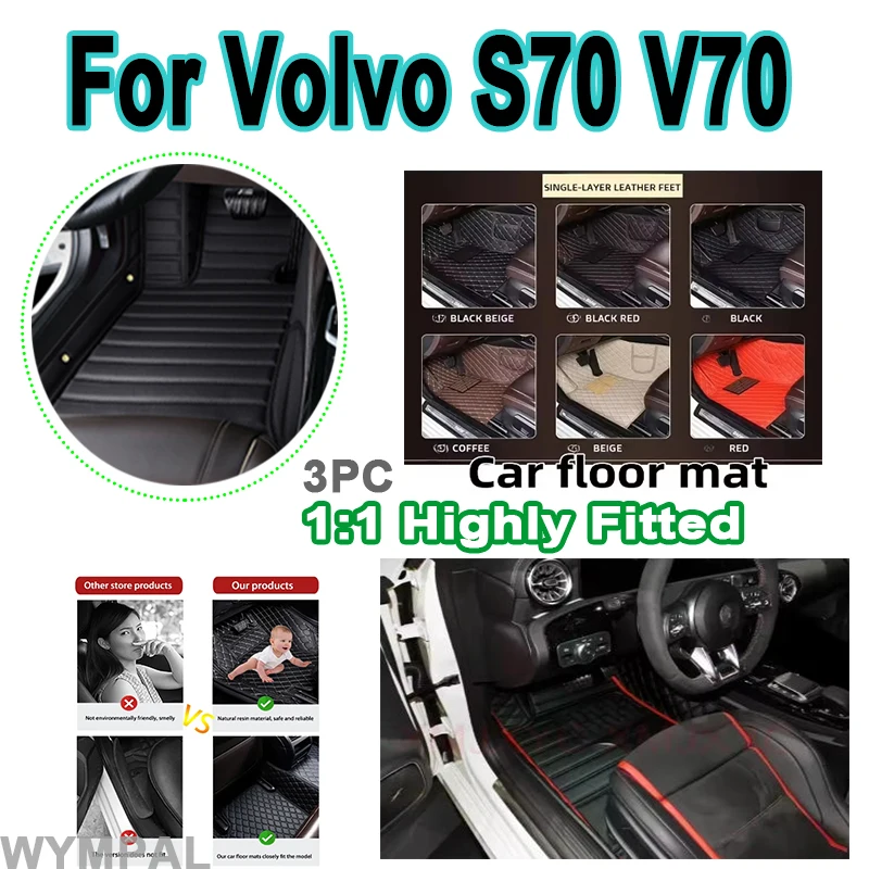 

Luxury Anti Dirt Car Mats For Volvo S70 V70 XC 1997~2000 Carpet Pad Auto Interior Parts Durable Leather Floor Mat Rug Car mats