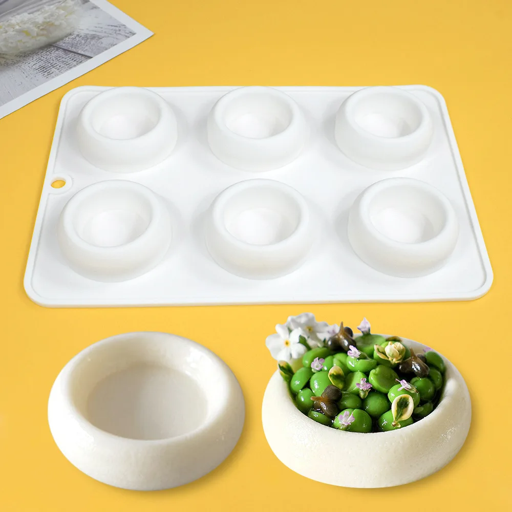 3D Flat Round Silicone Cake Mold for Chocolate Mousse Jelly Pudding Pastry Ice Cream Dessert Bread Bakeware Pan Tools