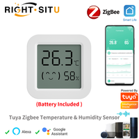 Tuya Zigbee 3.0 Temperature Humidity Sensor Mini APP Remote Control Work with SmartLife Yandx Zigbee2Mqtt ZHA Alexa