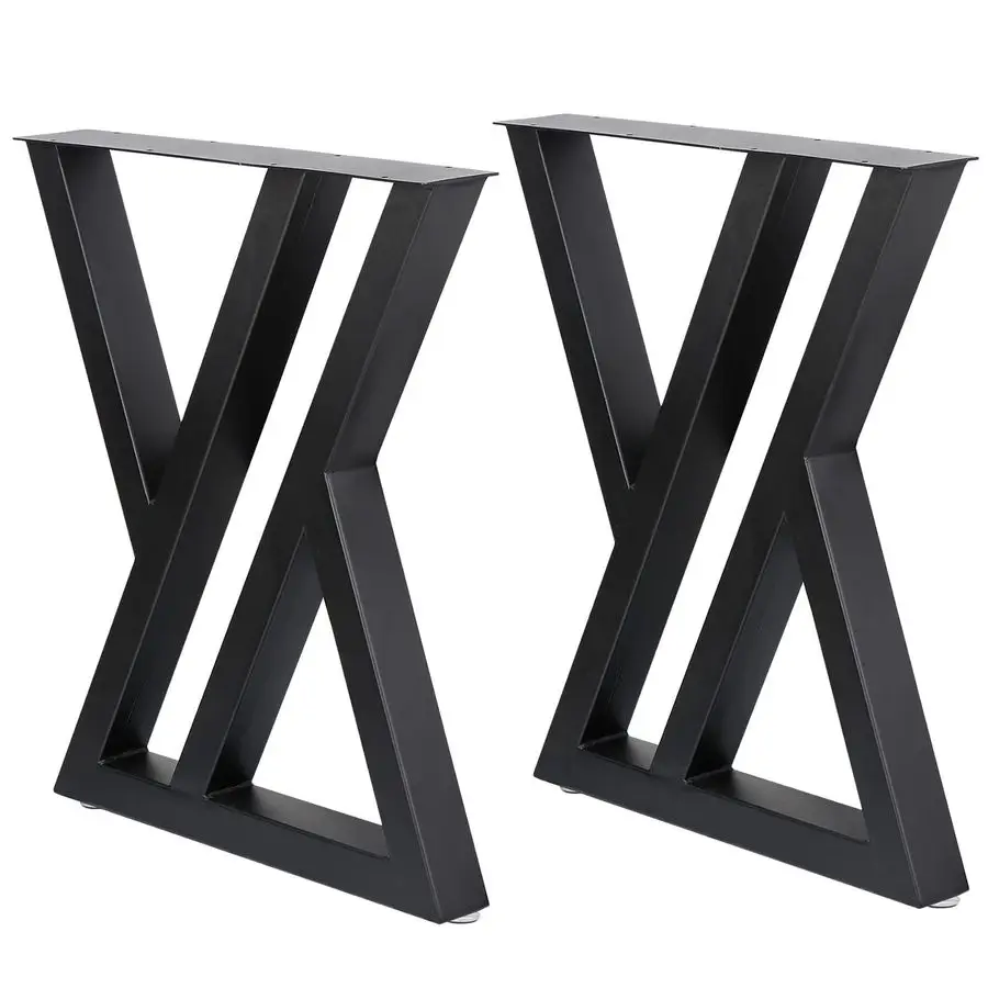 

Legs Metal 2 PCS, Black Steel Table Legs 28 H x 24 W, Heavy Duty and Stable for DIY Tables, Desks, and Bench