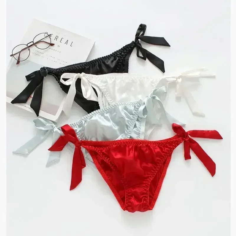 

Pure desire emotional appeal lace-up underwear womens fashion bikini 100% mulberry silk underwear underwear silk plus size