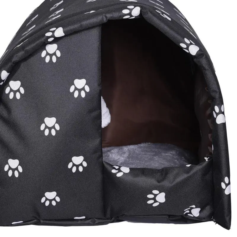 Enclosed Pet Tent Bed Cats House Warm Cushions Furniture Sofa Basket Beds Winter Kitten Tents Sleeping Bed Cat Accessories