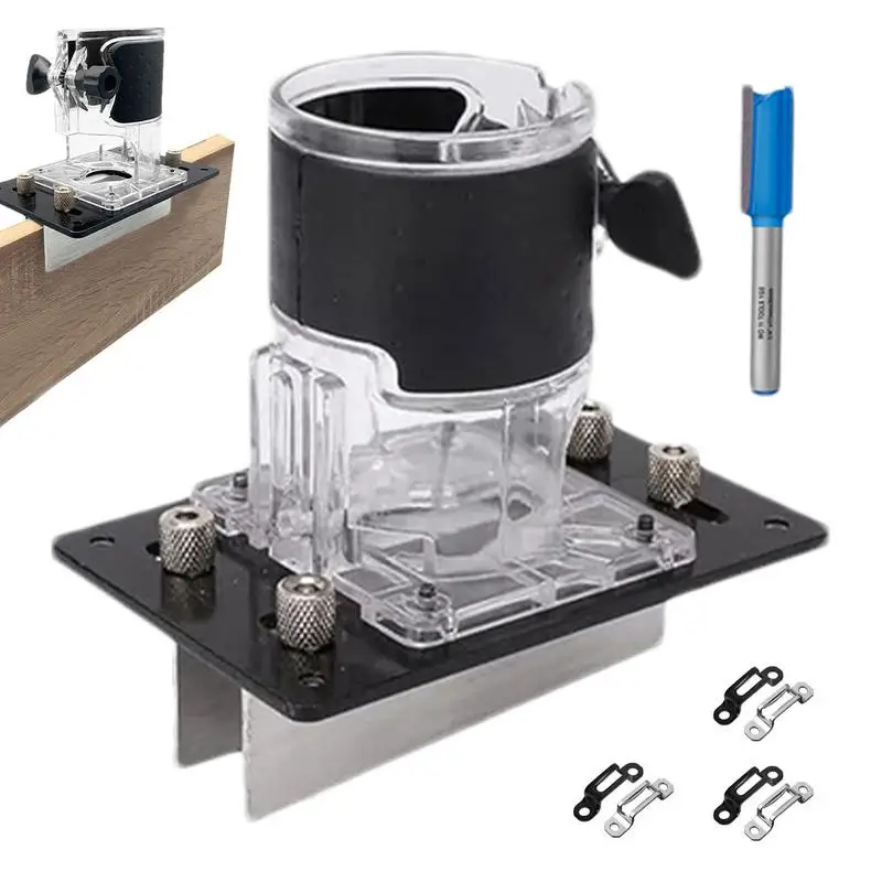 

Invisible Fastener Slotting Bracket 2 In 1 Trimmer Base Multifunctional Slotting Bracket For Cabinet Door Furniture Panel