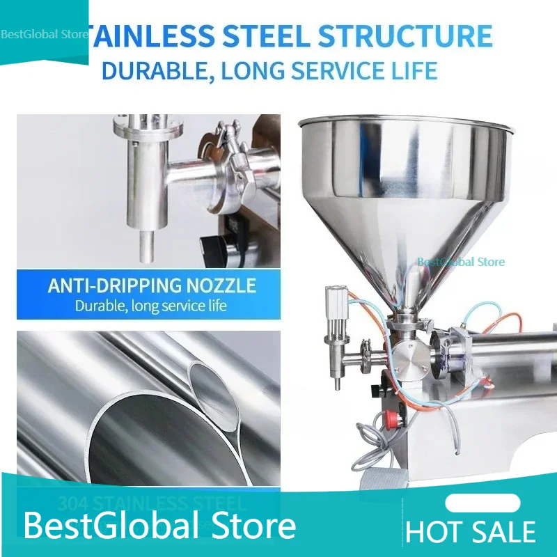 ZS-GT1 Pneumatic Alcohol gel Liquid chili sauce Filling Machine paste Liquid Filler For Hand Sanitizer Honey Soap