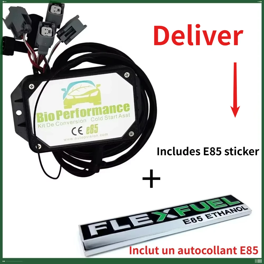 E85 4cyl Ethanol Car Fuel Injection Connetor with Cool Start Asst 7Connectors Optional Available for EV1 EV6 Flex Fuel Converter