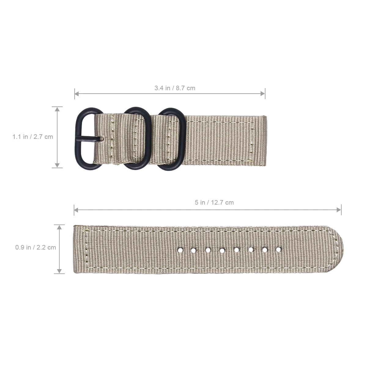 

22 Mm Nylon Strap Watch Straps for Men Replacement 22mm Breathable Man