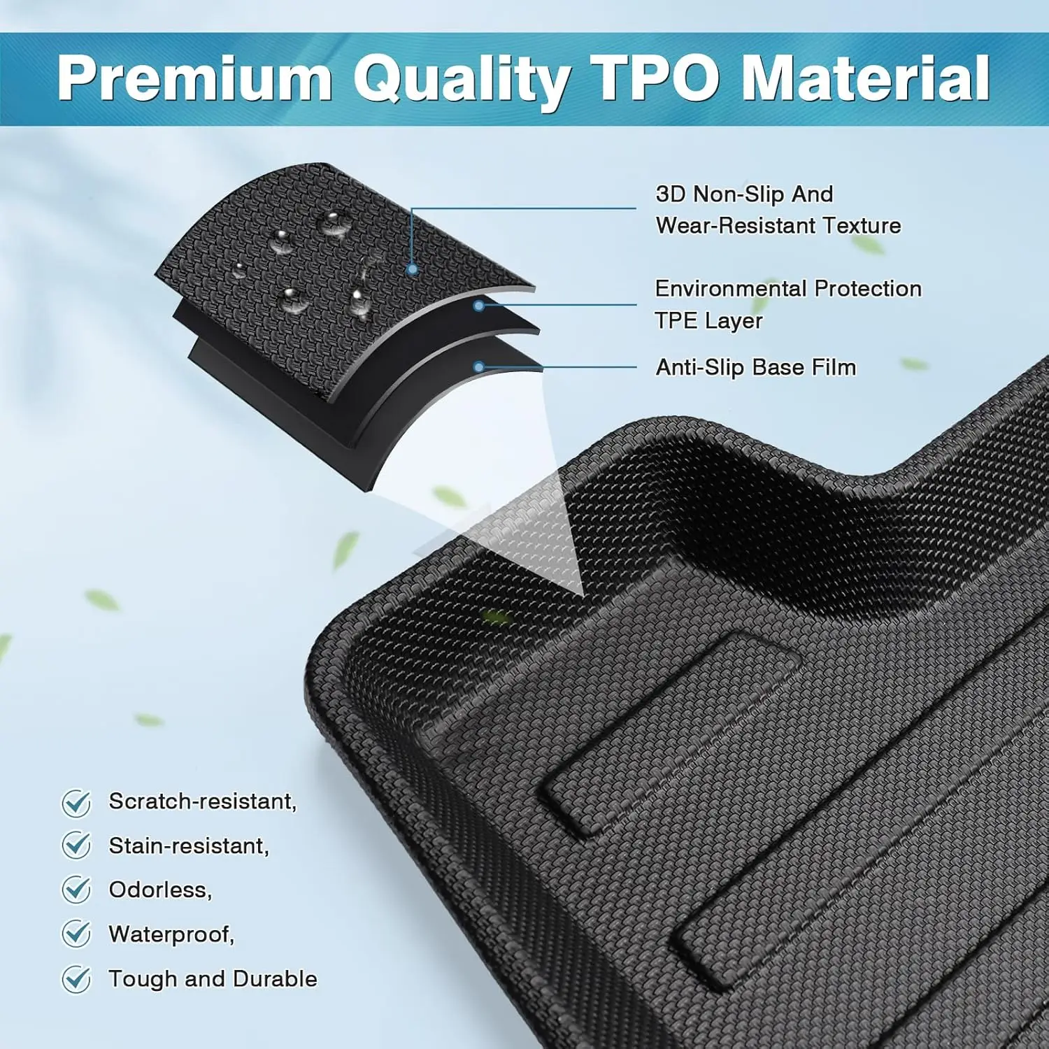 Custom Fit Cargo Liner for BMW 5 Series G30 2017-2023 Waterproof Rear Trunk Mat TPE Durable Odorless Trunk Liner Cargo Mat view 3