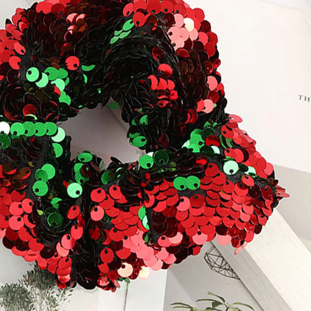 

3pcs Christmas Hair Ropes Large Colorful Elastic Hair Ties Ponytail Holders Festive Party Wear Simple Durable Accessories Women