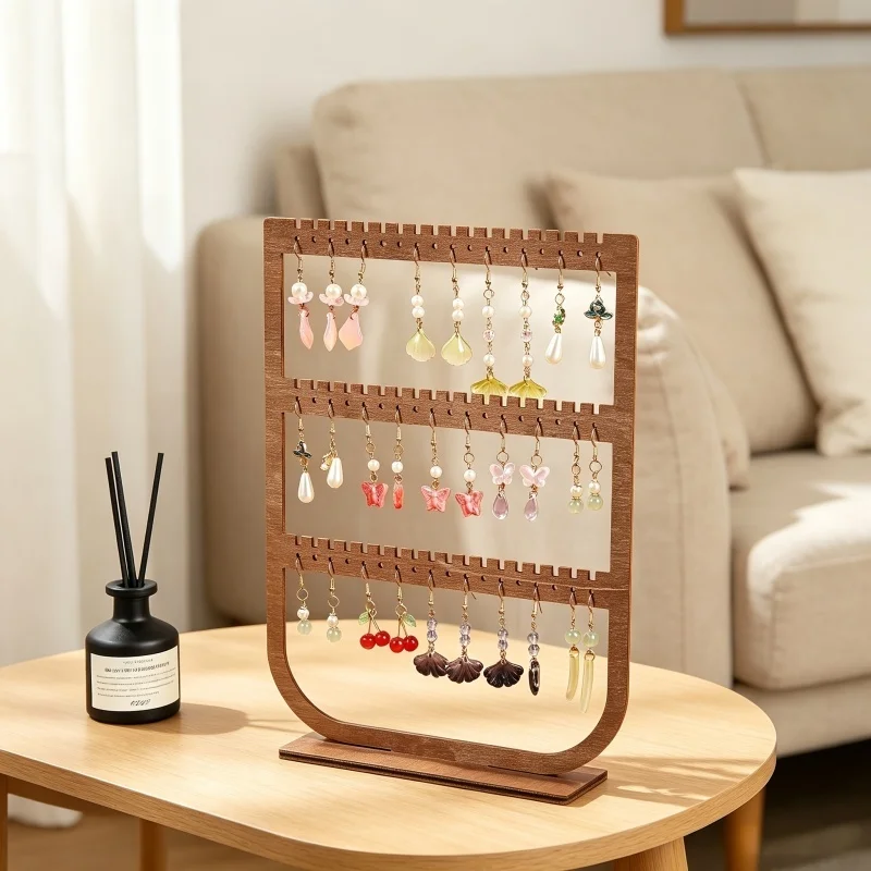 1pc Earring Display Stand Jewelry Storage Organizer Large Capacity Jewelry Storage Rack For Dresser Vanity Table Shop Selling