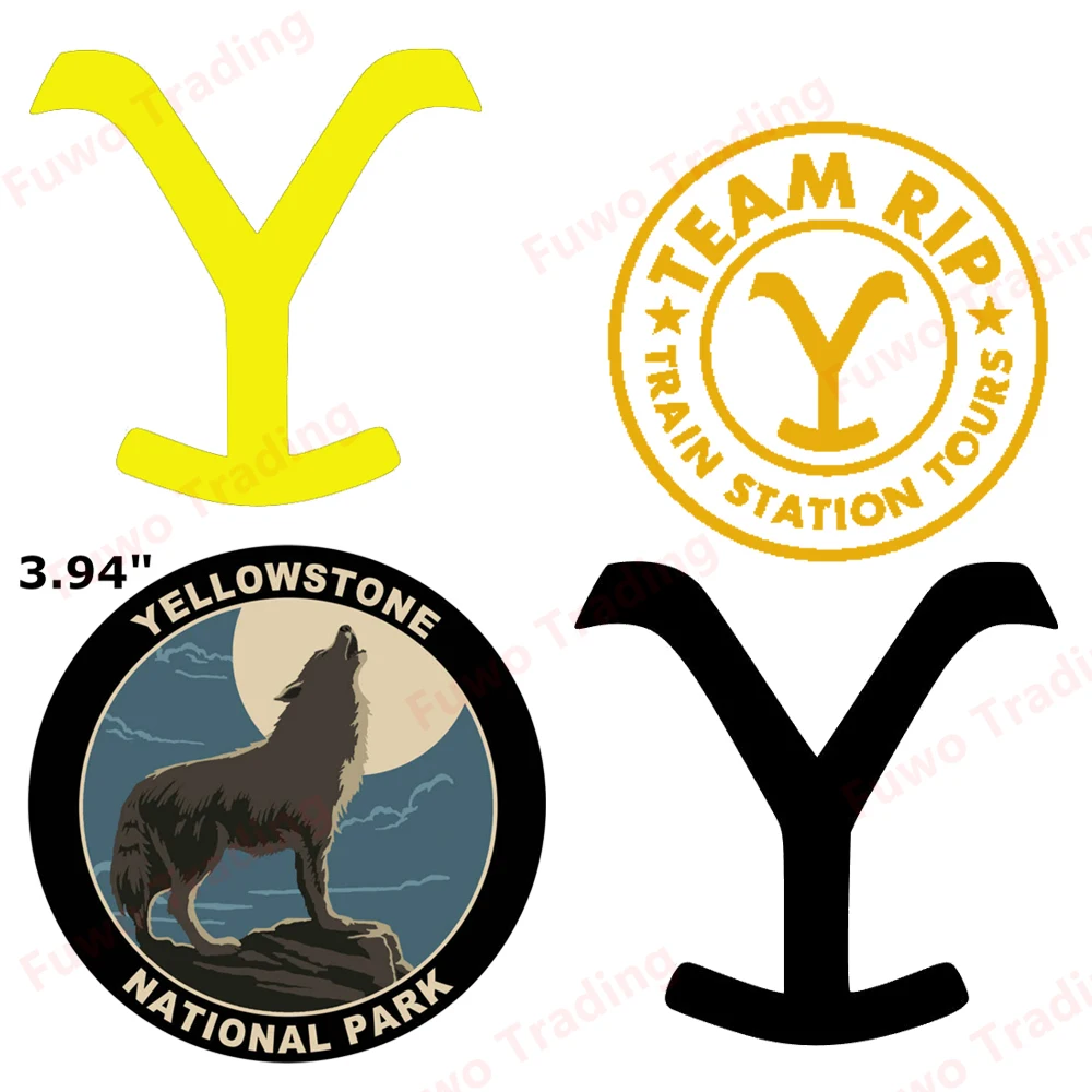 Yellowstone parque nacional wyoming decalque adesivo vinil urso lobo lua para carro motocicleta capacete de corrida portátil tronco corpo carro