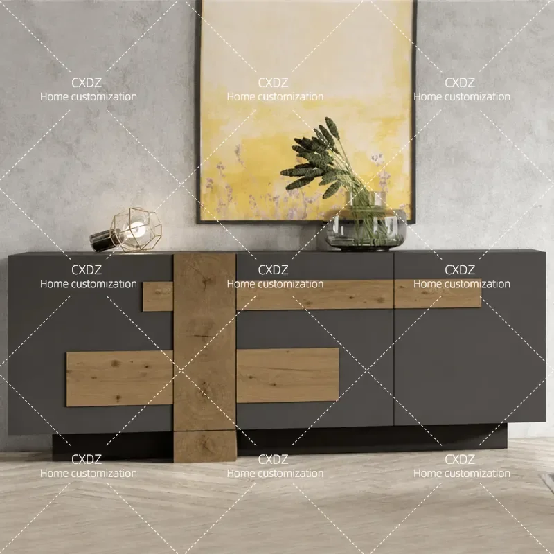 Modern Piano Finish Dining Sideboard Wine Storage Cabinet Creative Personalized TV Stand Audio Visual Console Furniture