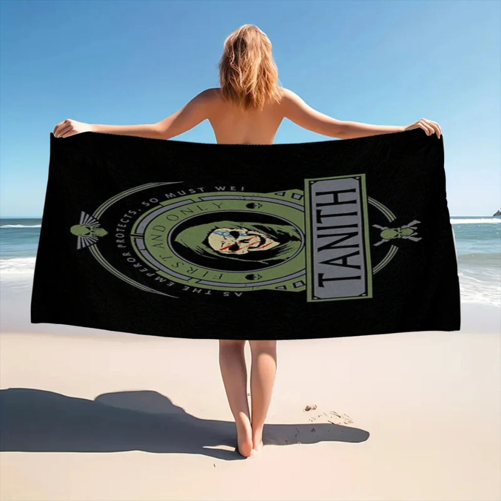 Quick Drying Beach Towels TANITH - CREST EDITION 1 Oversized 30x60inch Printing Towel Super Absorbent Pool Towel Blanket