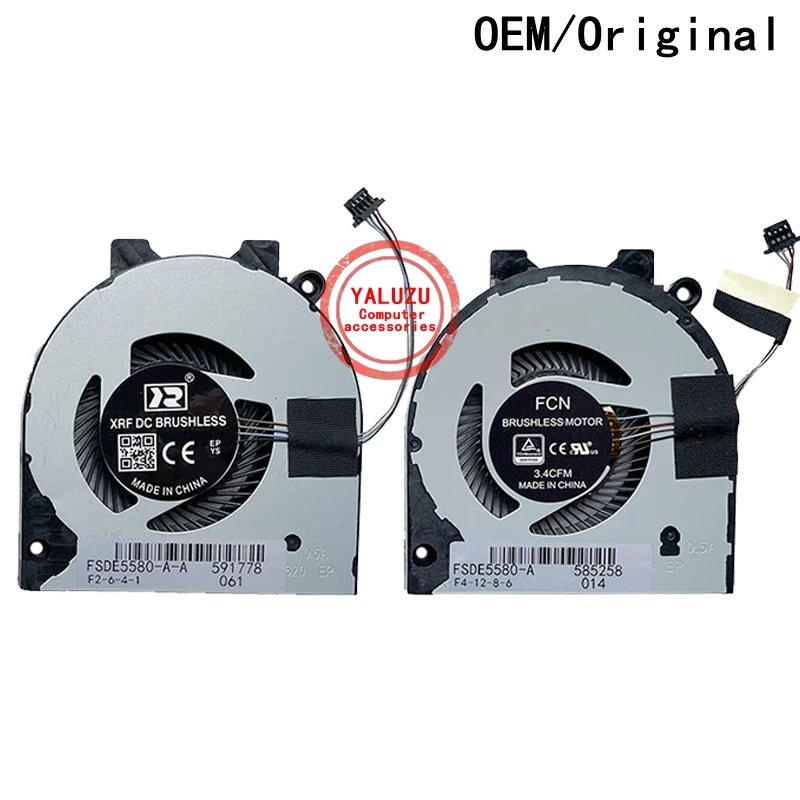 

New Laptop CPU GPU Cooling Fan For Dell Inspiron 14 5580 5581 5582 5585 5588 5480 5481 5482 5485 5488