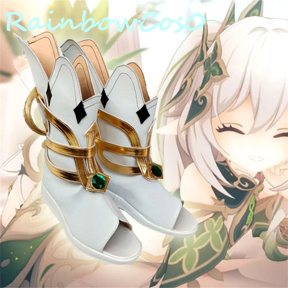 Genshin Auswirkungen Sumeru Nahida Weniger Herr Kusanali Cosplay Schuhe Stiefel Spiel Anime Halloween Weihnachten RainbowCos0 W2685