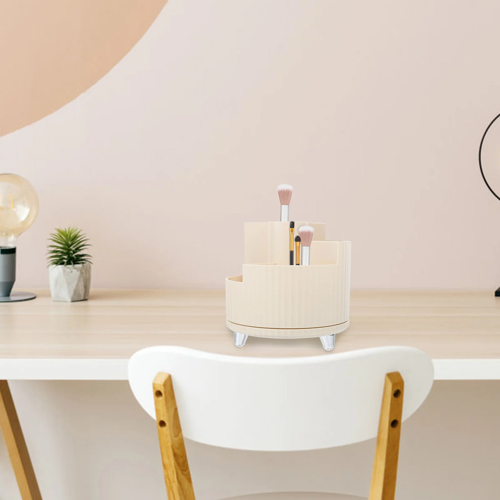 

360° Rotating Makeup Brush Holder Organizer Desktop Storage Stationery Pen Container Multifunctional Brush Holder