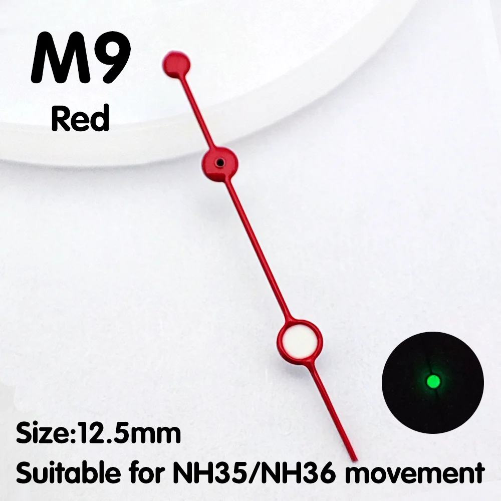 NH35 ساعة يد ثانية اليد الخضراء مضيئة الأيدي ساعة أجزاء استبدال الملحقات يناسب NH35 NH36 4R35 4R36 حركة الأيدي