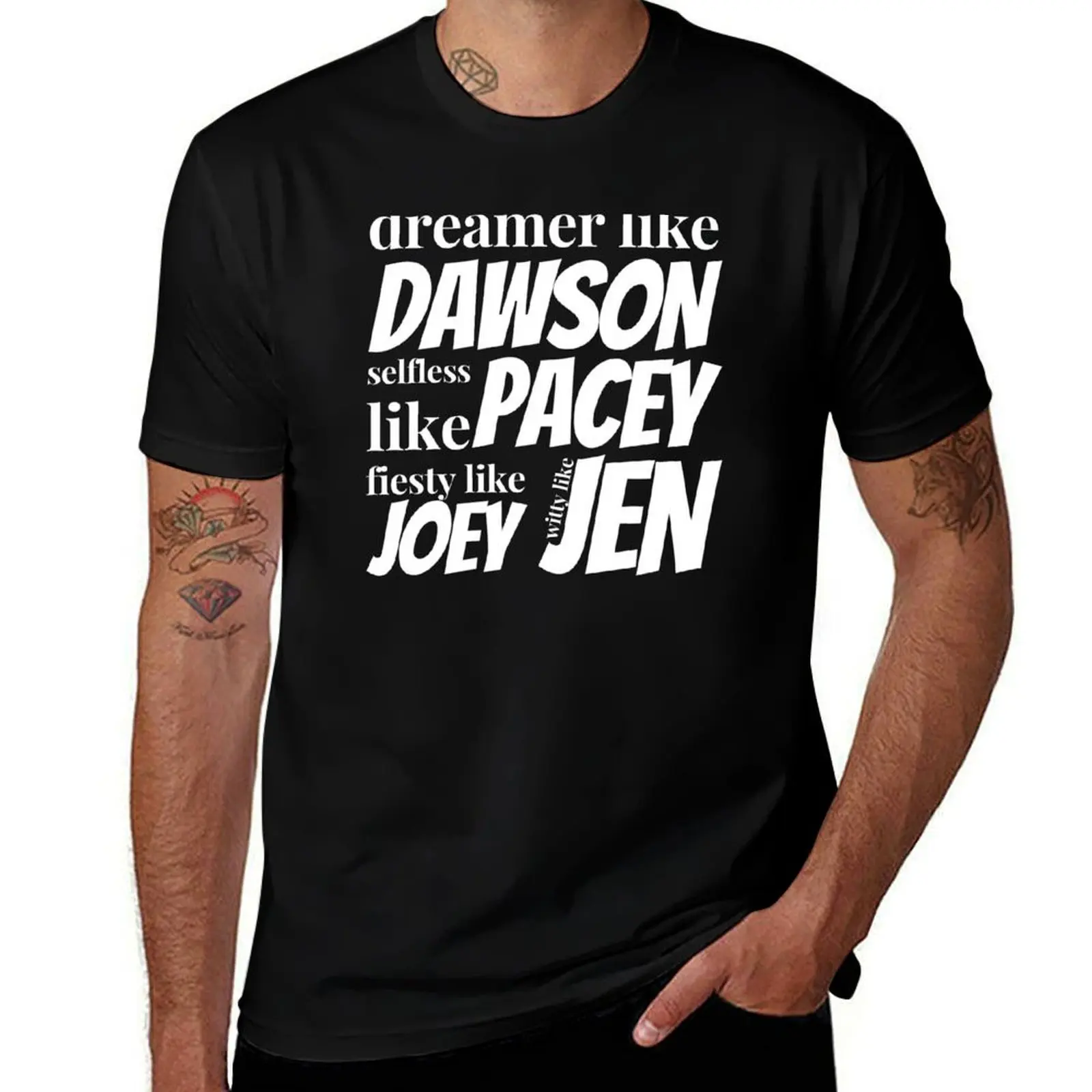 dreamer like dawson pacey joey and jen capside creek T-Shirt Casual Breathable Short Sleeve Top T-Shirt