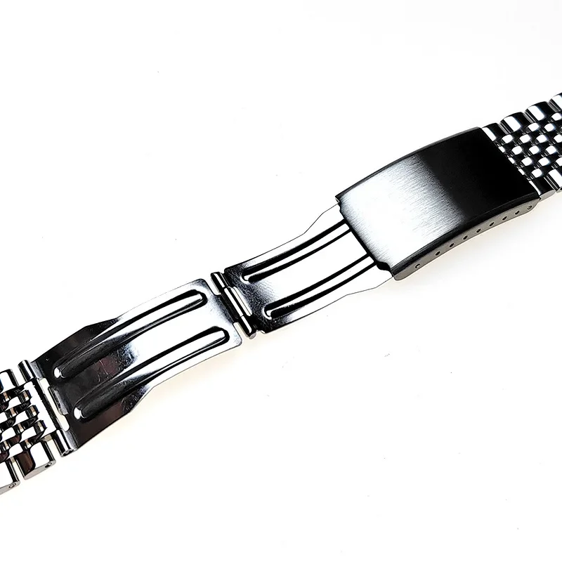 18mm 20mm 22mm Stainless Steel Watch Band for Seiko for Omega Wrist Band Curved End Men Sport Replacement Bracelet Folding Clasp