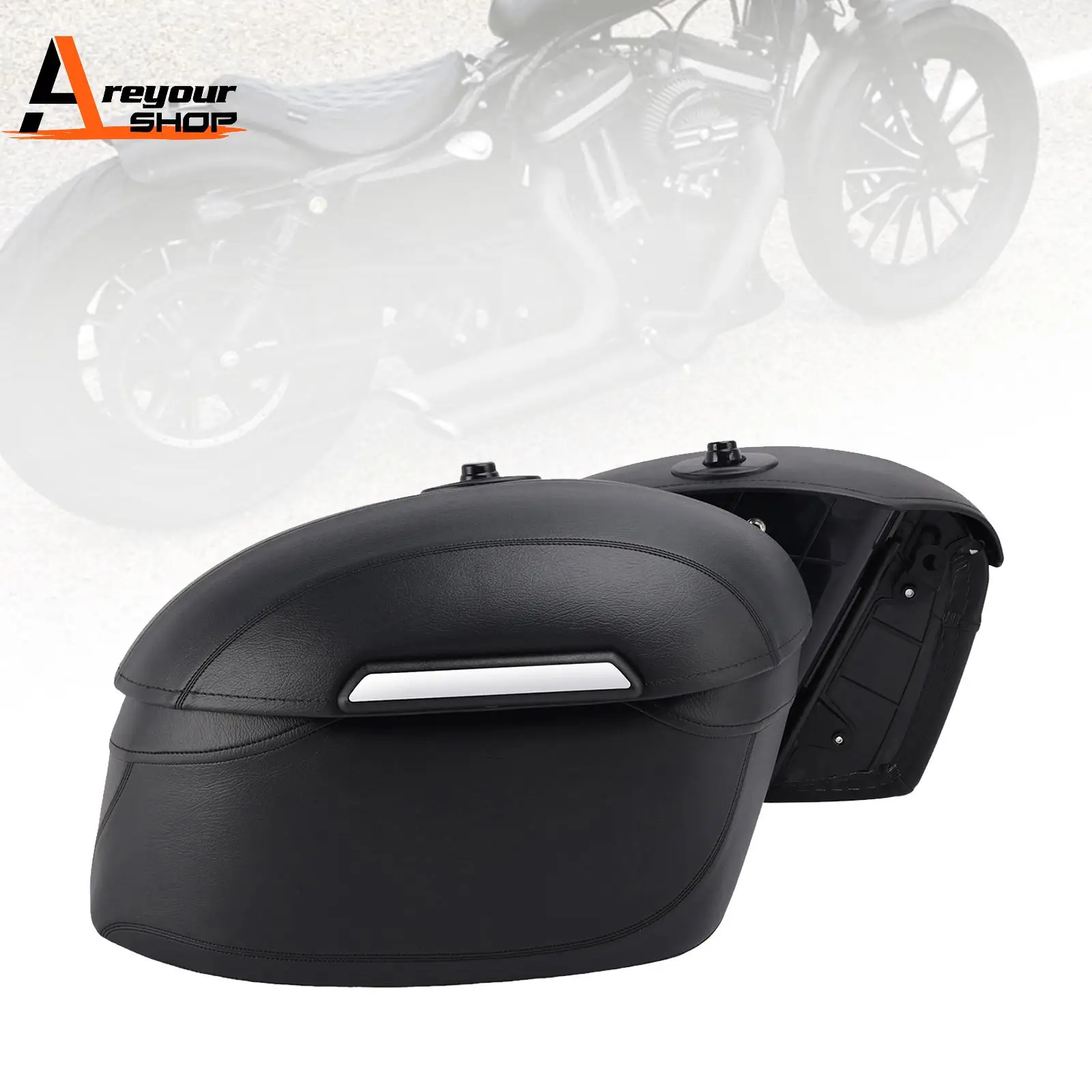 

Side Saddle Bag Mounting Bracket Black Fit for Sportster 883 1200 X48 2004-2025
