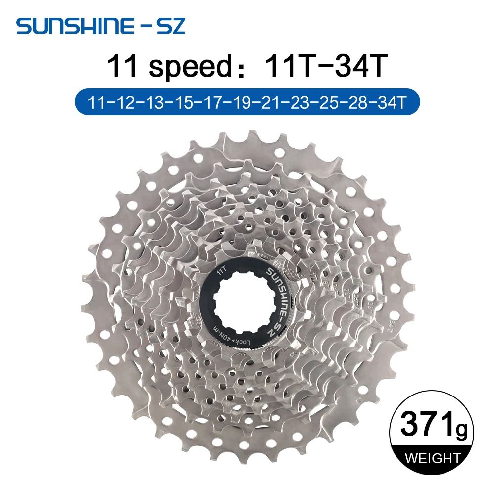 Sunshine Road Bike Cassette 8 9 10 11 12 Speed Bicycle Sprocket 25T 28T 30T 32T 34T 36T 11V K7 Speed Bike Ratchet Cycling Parts image 3