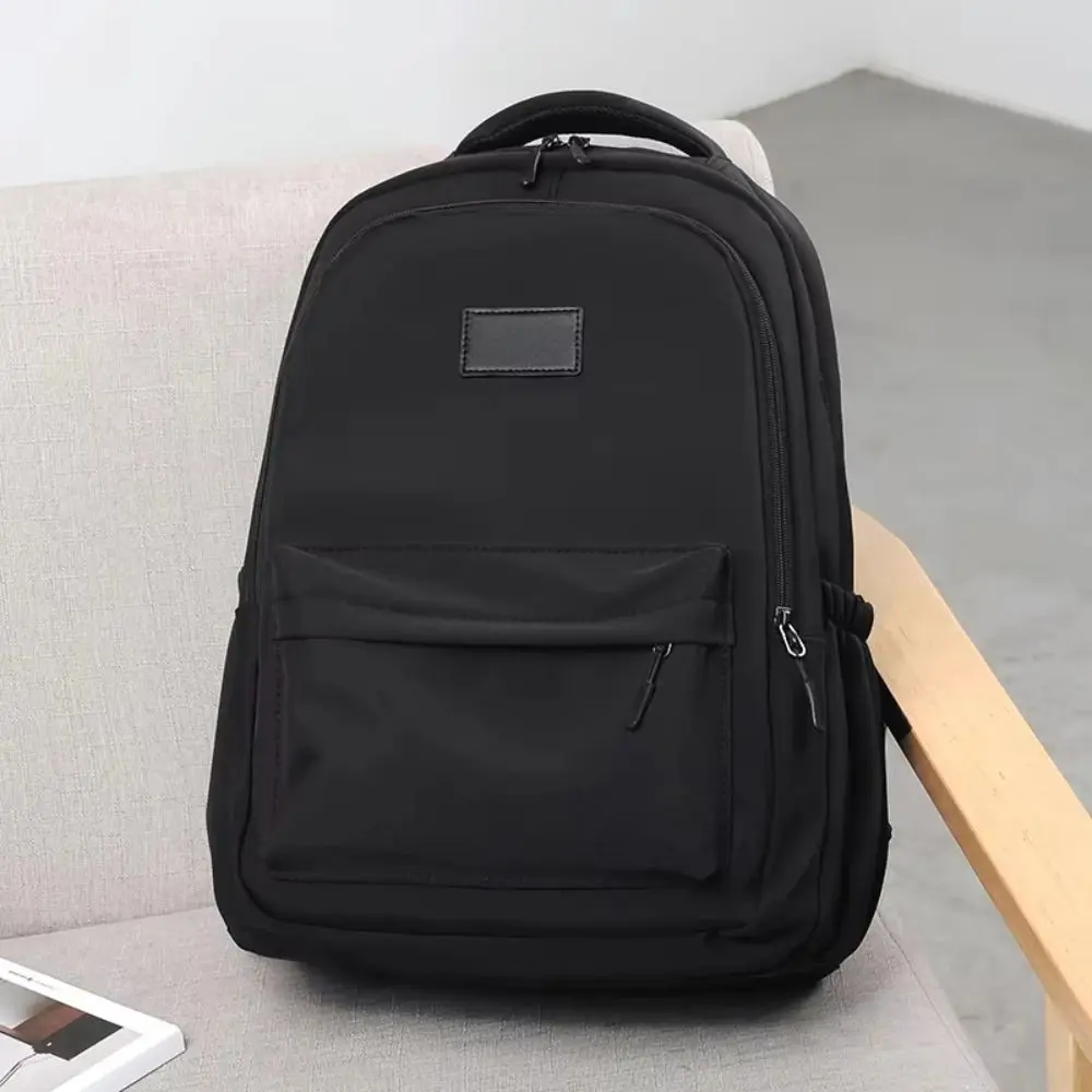 

Solid Color Laptop School Bag Large capacity zipper Large Capacity Backpack Wear-Resistant Waterproof College Backpack Teenagers