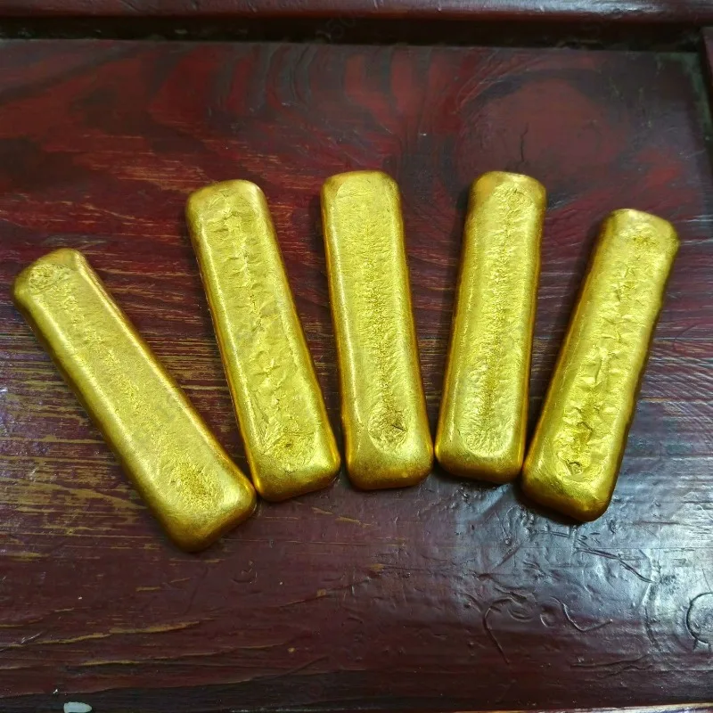 Fake gold bars Nordic imitation gold bars can be melted and reformed. The color remains unchanged after burning and cooling.