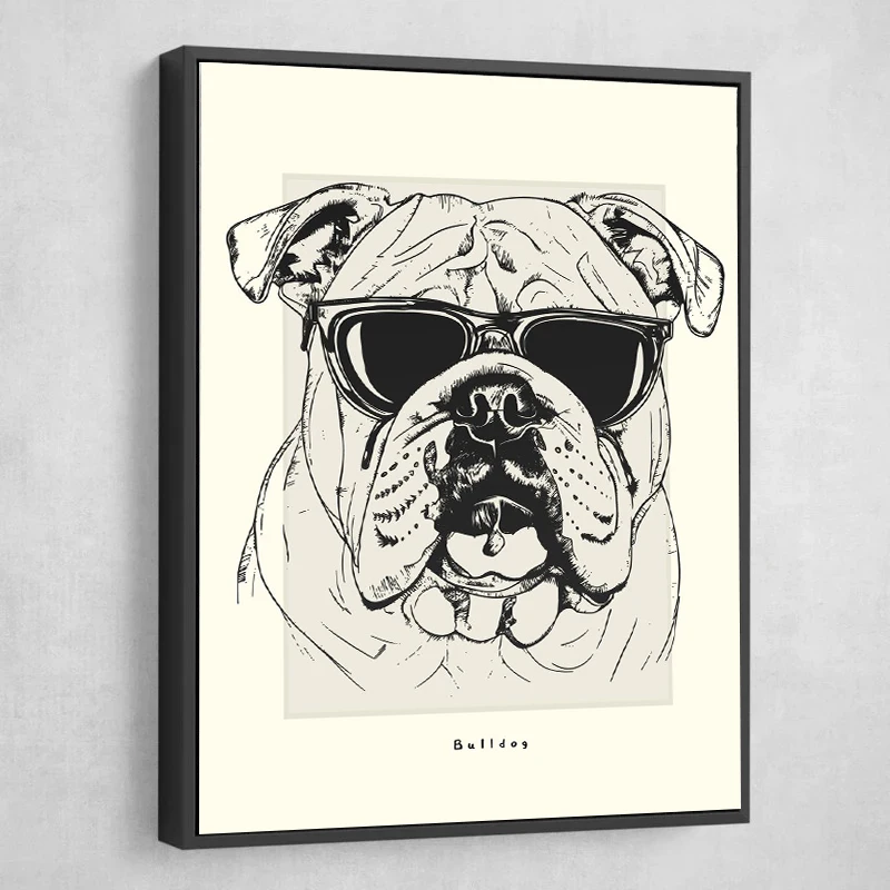 Papillon French Bulldog Cockapoo Golden Retriever Sketch Canvas Painting Modern Home Wall Art Print Poster Room Decor Mural