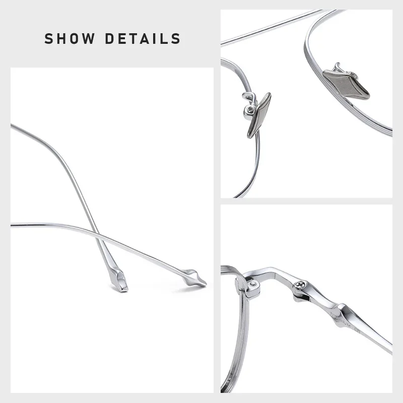 OLLYMURS ريترو الطيار الرجال النظارات الطبية الإطار خفيفة العصرية سبائك التيتانيوم حجم كبير النظارات البصرية النساء M1910