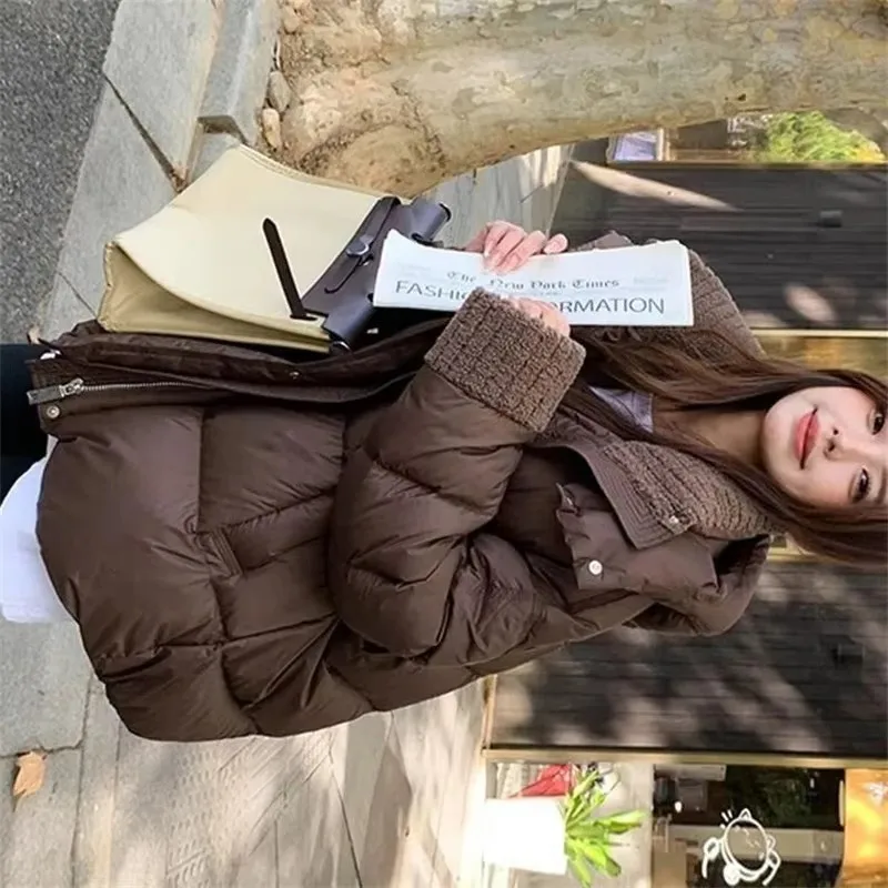 

Lamb Wool Cotton-Padded Coat Female 2025 New Autumn Winter Short Down Jacket Women Parkas Bread Outwear Fashion Tide Outcoat Top