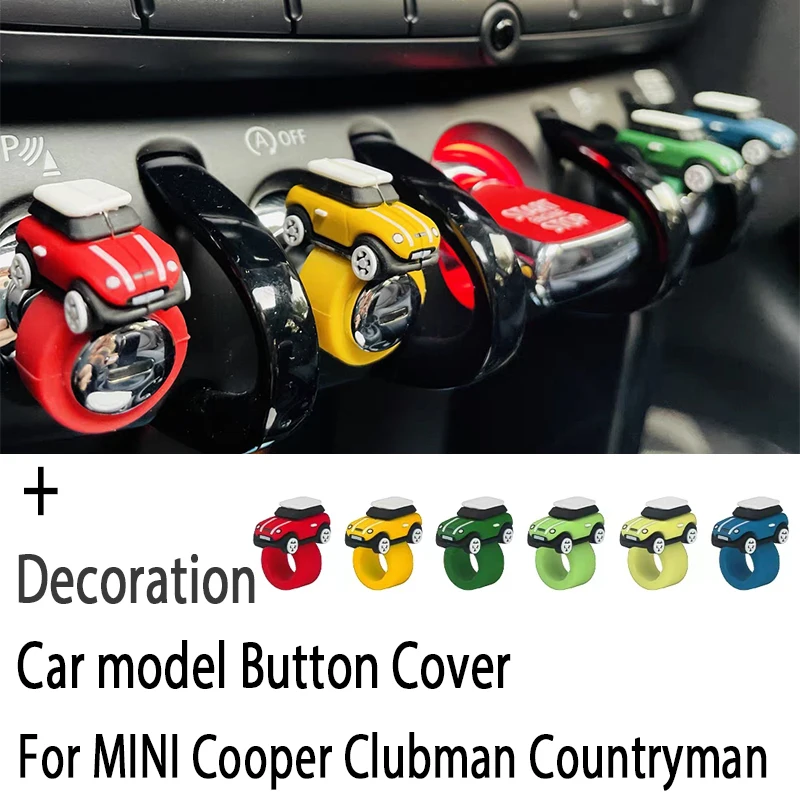 For MINI Cooper S JCW F55 F56 F57 F54 F60 Car Model Button Cover Car Interior Ornaments Start Stop Button Stickers Accessories