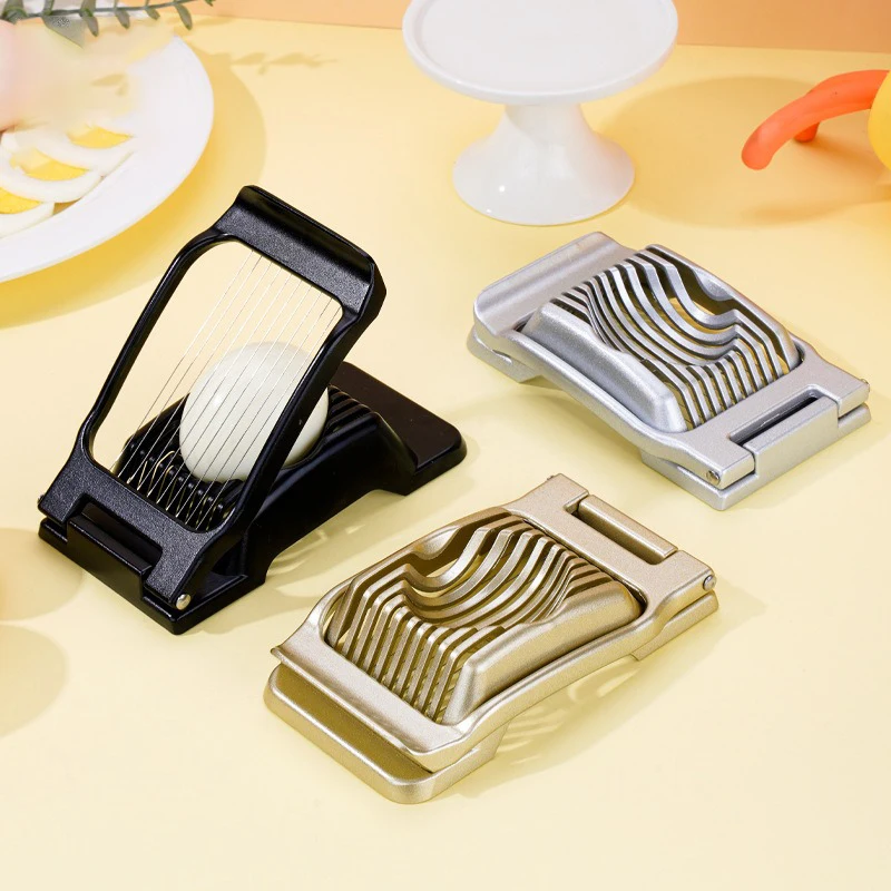Aluminum Alloy Cut Hard Eggs Egg Slicer Heavy Duty Metal Boiled Eggs Cutter Manual Cutting Ham Fruit Kitchen Gadgets