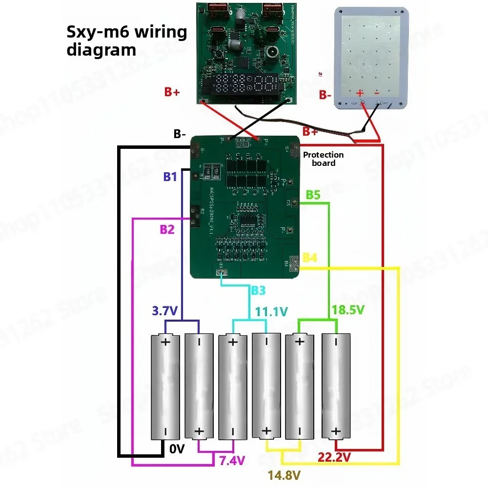 100W PD Fast Charging Power Bank DIY Kit  Portable Charger Module for Laptop Camping Outdoor