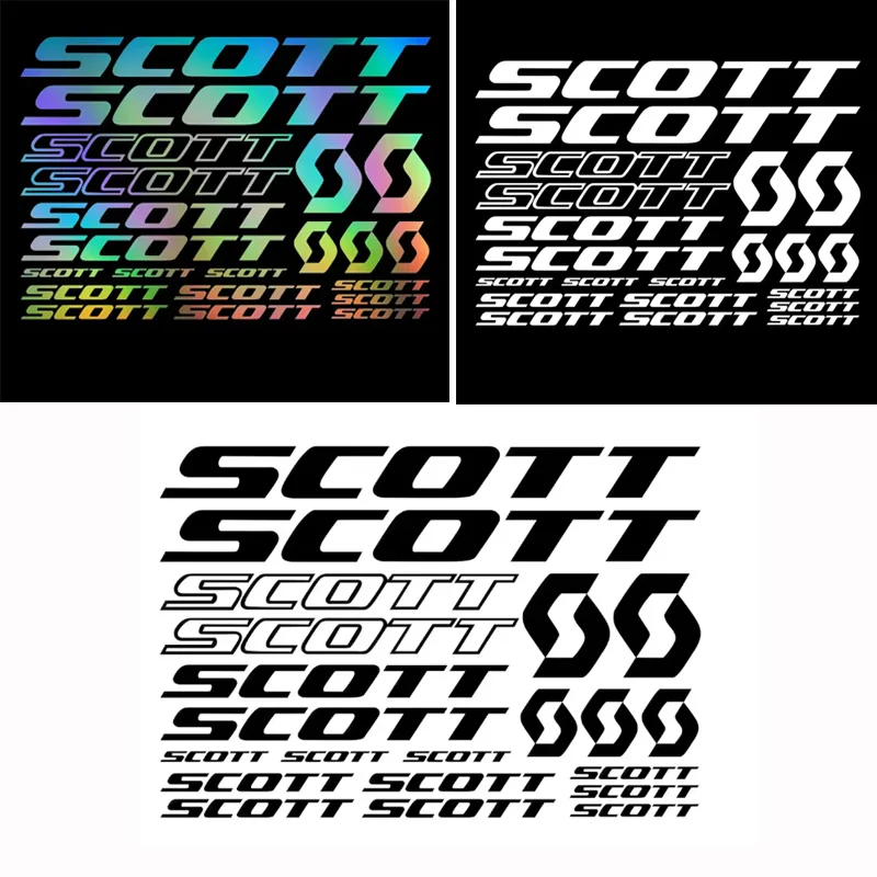 21Pcs Scott Style Bike Frame Sticker Set Waterproof Vinyl Decal for Bicycle Cycling 32x22cm