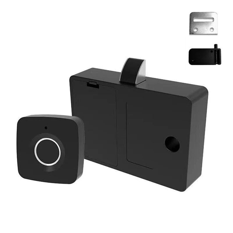 T81C Biometric Fingerprint Lock Black Keyless Cabinet Lock Smart Drawer Locks Anti-Theft Door Lock Long Standby Time