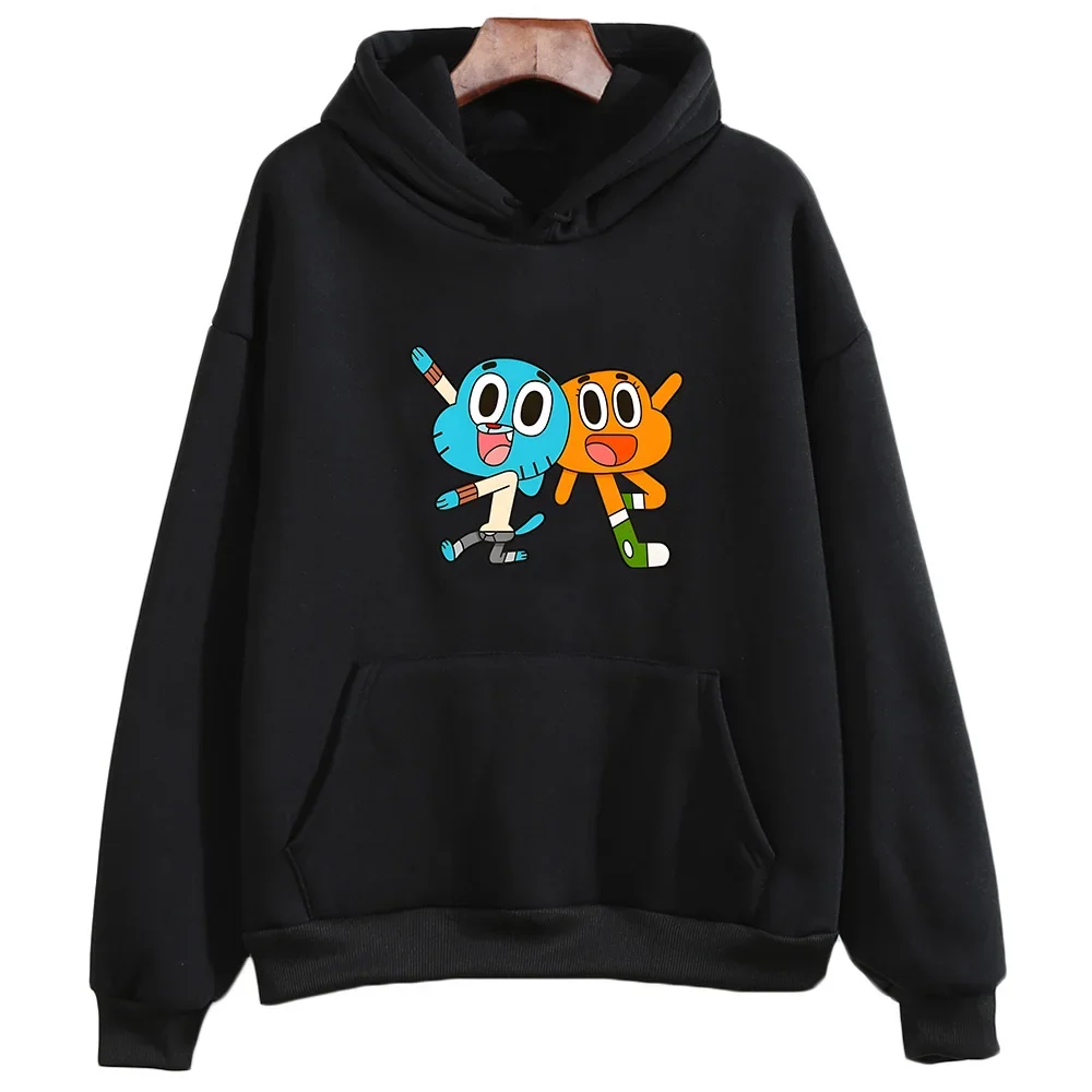 Gumball Wattersonn Anime Print Hoodies Cute Cat Graphic Clothes Women/men Casual Long Sleeve Sweatshirts Band High Quality Hoody