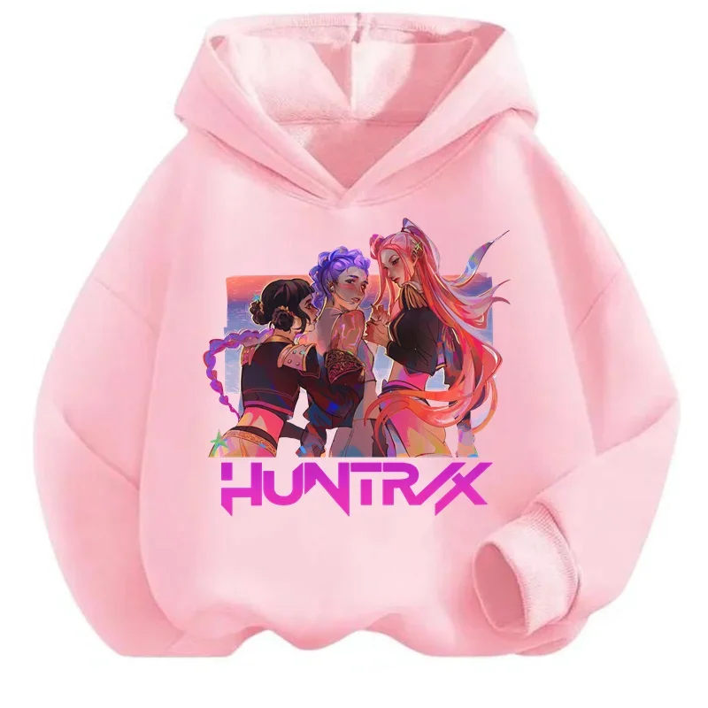 

Одежда для мальчиков и девочек, толстовка KPop Demon Hunters Huntrix, спортивная одежда для детей от 3 до 14 лет