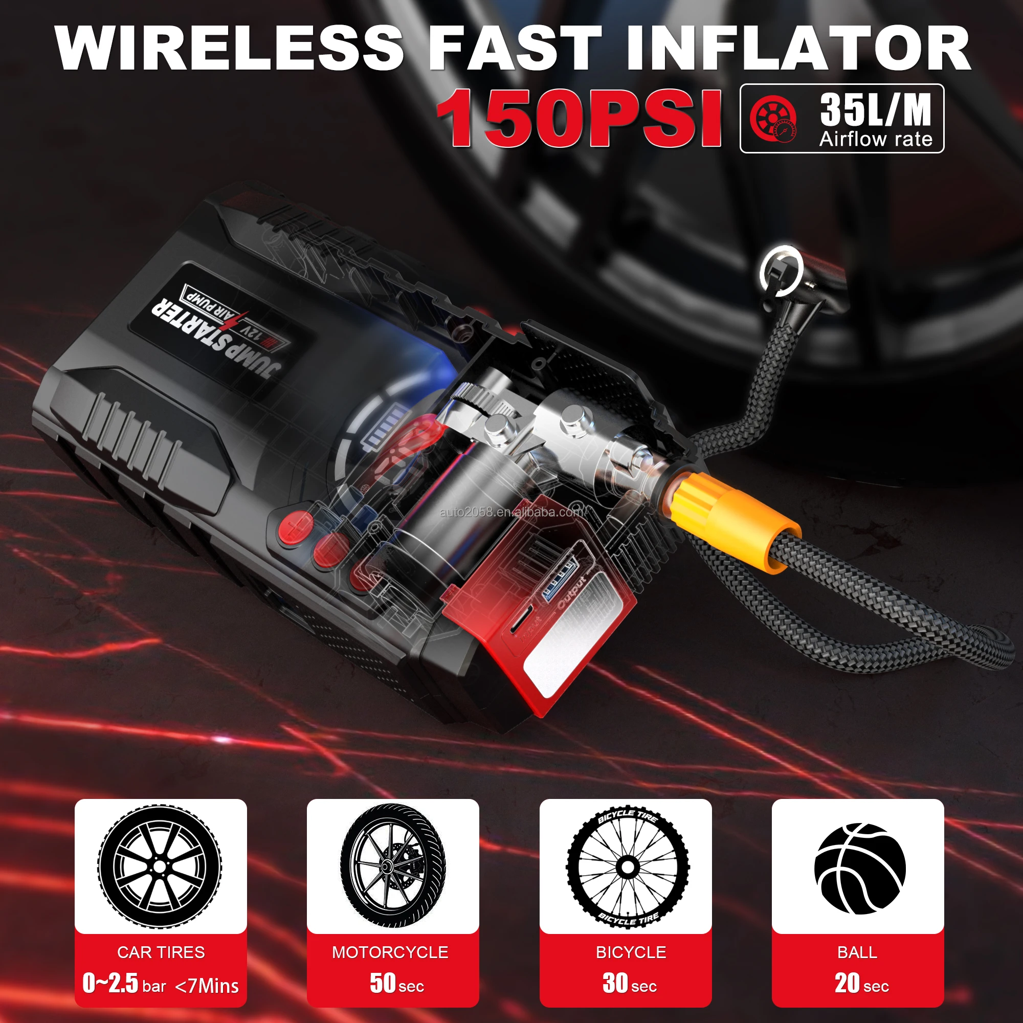 เครื่องจั๊มสตาร์ทรถยนต์แบบพกพา - Jump Starter Power Bank 20000Mah บทวิจารณ์และราคา