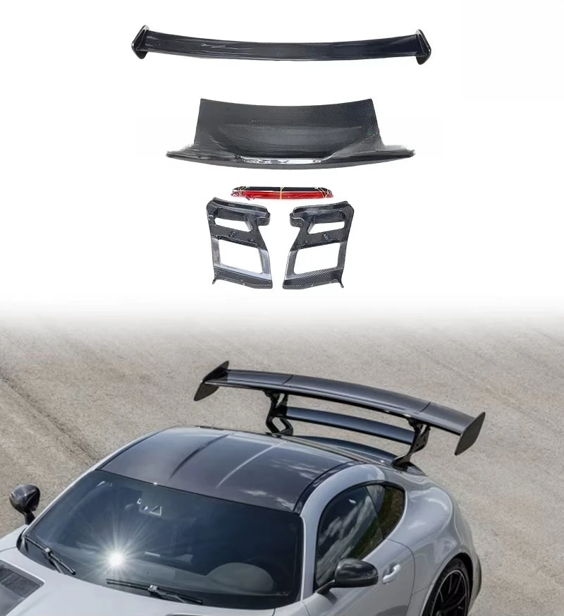 Black-series Style Carbon Fiber LED Light Trunk Spoiler Rear Wing for Mercedes AMG GT 6