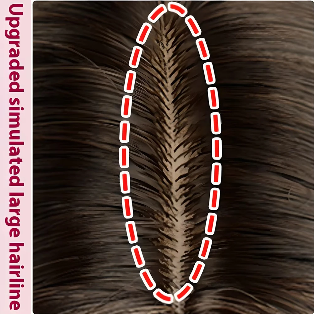 4*4 peruca de fechamento de renda para mulheres longo encaracolado ondulado peruca de renda 26 "synthetic destaque chocolate marrom perucas de cabelo festa diária dia das bruxas