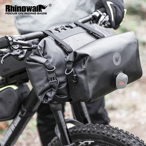Rhinowalk-bolsa impermeable para manillar de bicicleta, accesorio de gran capacidad, + 4L 8L, 100% piezas, para tubo delantero de ciclismo de montaña y carretera
