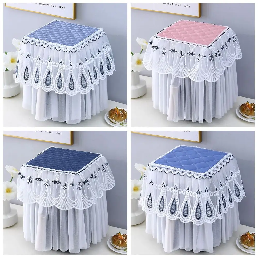 Lace Air Fryer Dust Cover Pastoral Style Square Rice Cooker Cover Oil-resistant Full Coverage Cooker Protector