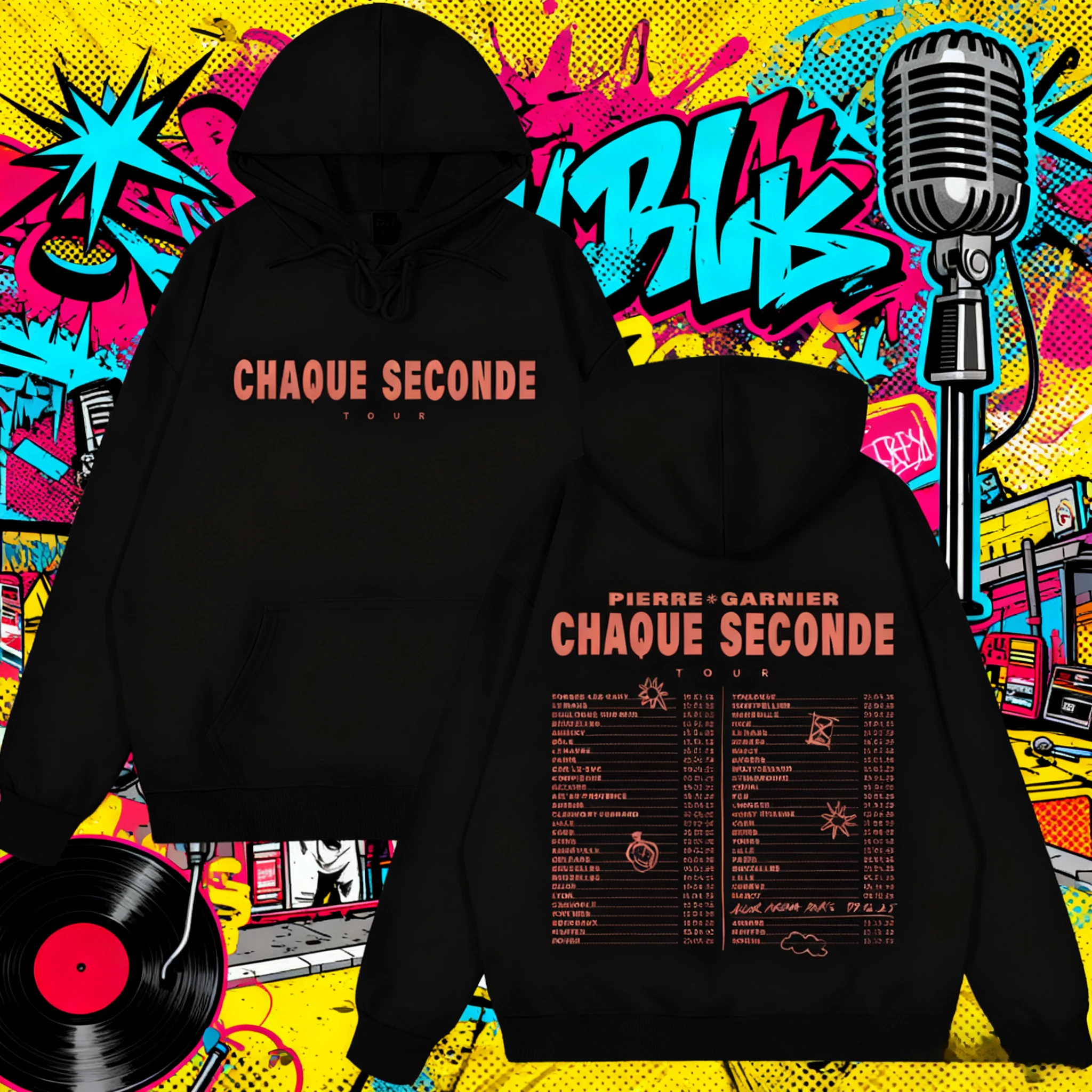 Pierre Garnier Chaque Second Tour 2025 Merch Sudadera con capucha chaqueta de primavera para mujer gran oferta ropa Retro de Hip-hop ropa de gran tamaño