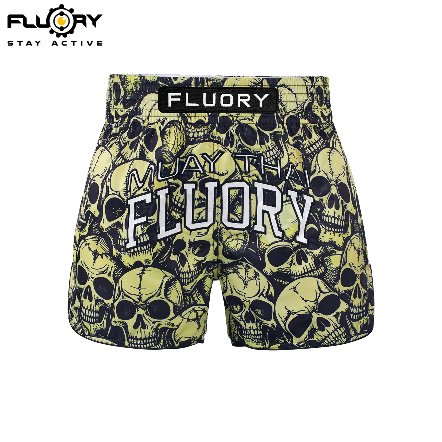 FLUORY Skeleton Embroidered Breathable Boxing Shorts, Suitable For Boxing, Combat, Mma Gym Training Clothes, Muay Thai Shorts