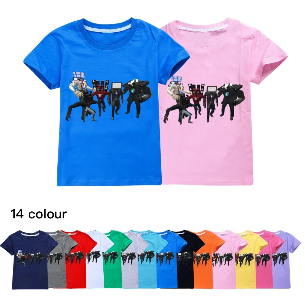 Skibidi Toilet Game Kids Cosplay T-Shirt Print Girls Boys Short Sleeve Tops Clothes Tshirts Teen Children Sports Tees Clothing