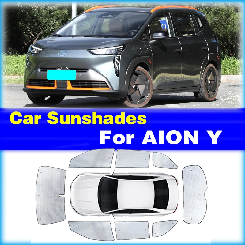 For GAC AION Y PLUS Car Sunshades UV Protection Curtain Sun Shade Visor Windshield Cover Protect Privacy Accessories