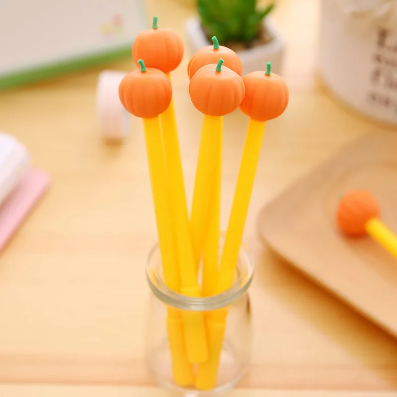 1 قطعة عشوائي لطيف وممتع هالوين اليقطين رئيس القلم التعلم واللوازم المكتبية السلس الكتابة الحبر المستمر 0.5 مللي متر الامتحانات اليومية