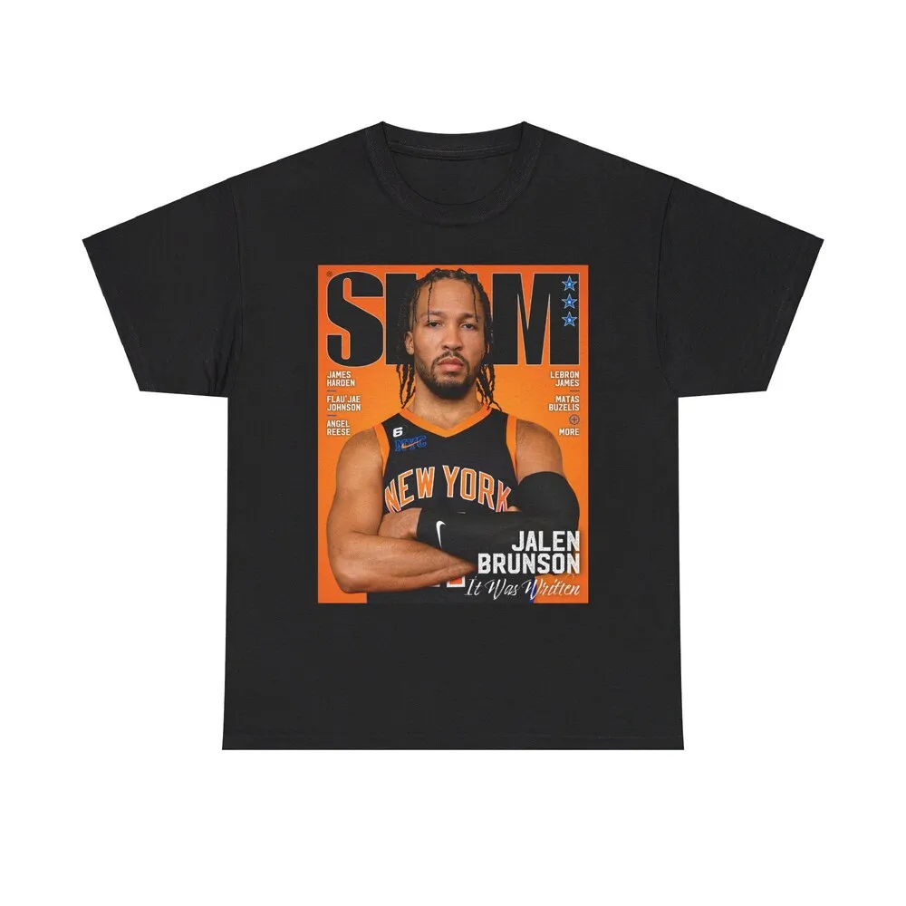 Jalen Brunson Basketball Graphic Tee  NYC Knicks Vintage Slam Shirt  Unisex Heavy Cotton Tee